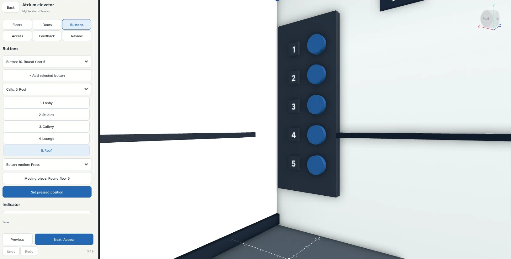 Select your own button and choose the floor it calls.